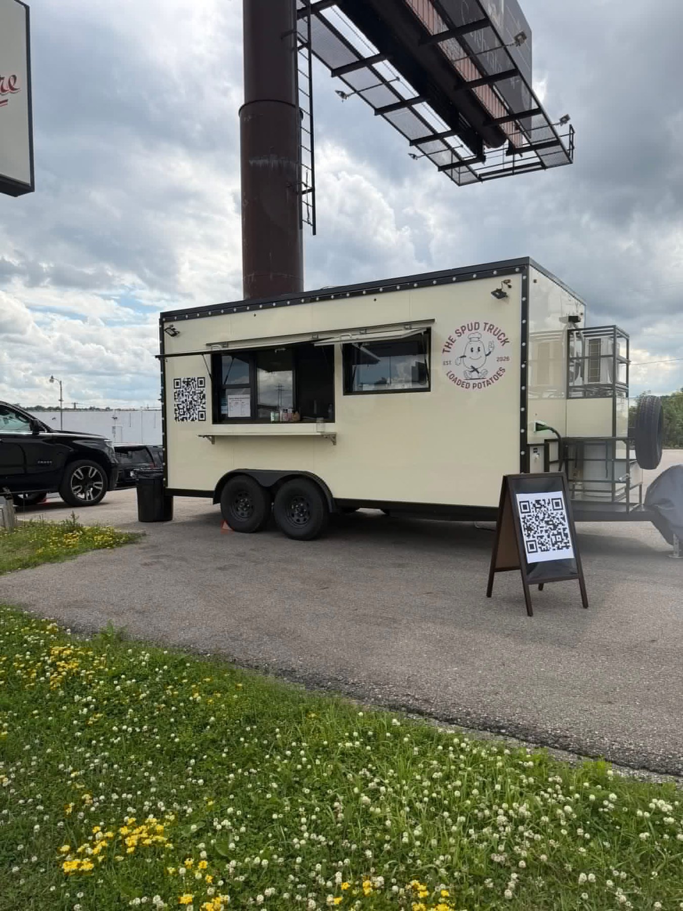 The Spud Truck parked outside Ace Athletics